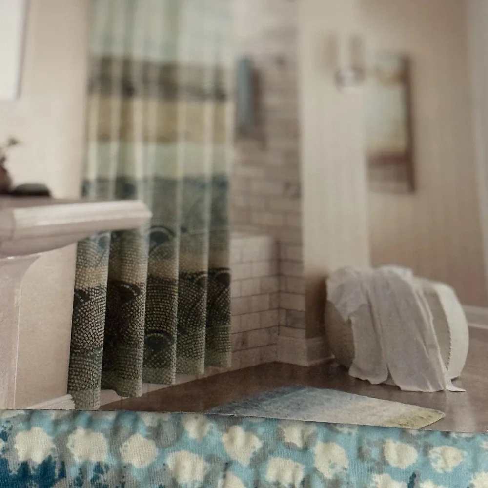 Threshold Scallop Dot Cool 100% Cotton Shower Curtain 72 x72